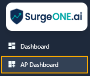AP Dashboard menu on the left panel