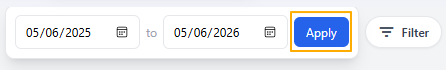 Apply button used to confirm and apply the date filter