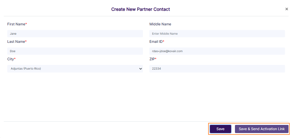 Saving Contact details