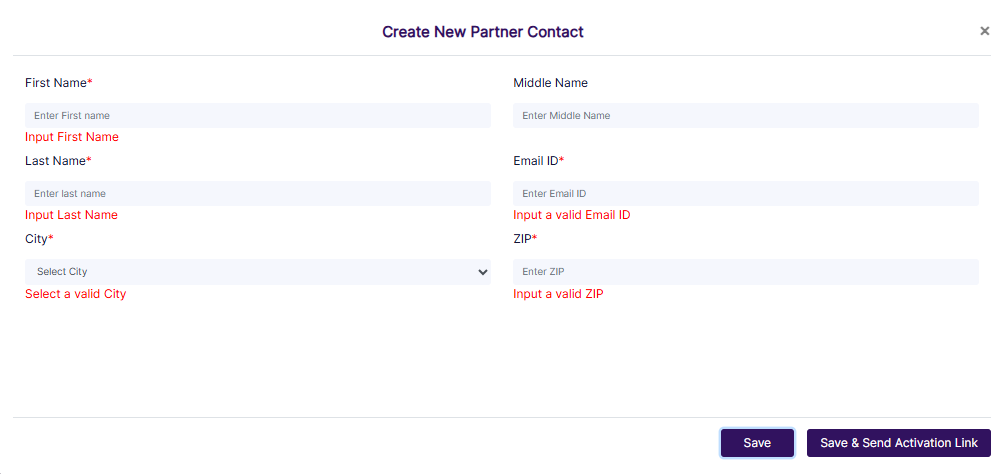 Field validations employed