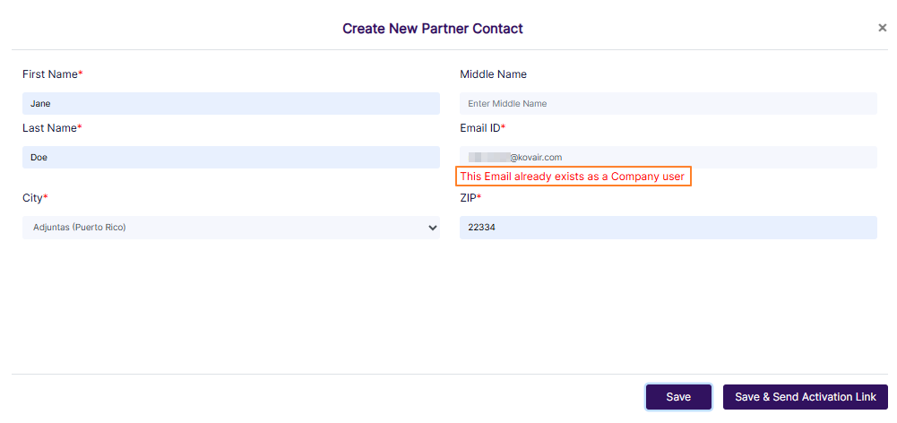 Email address validation