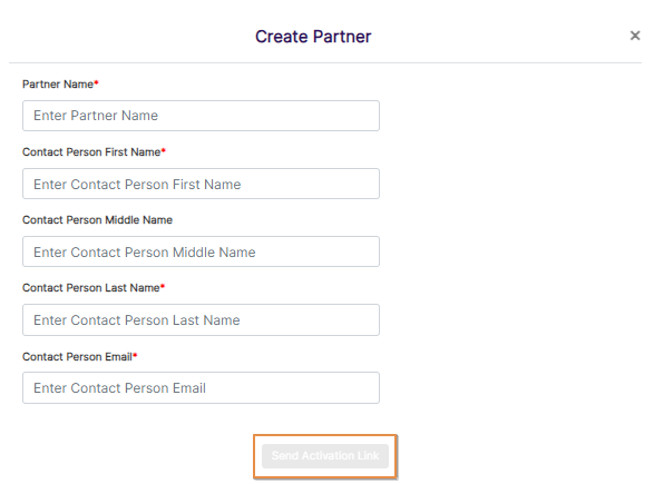 Disabled Send Activation Link button on load