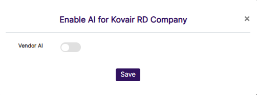 Enable AI modal view