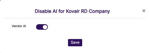Disable AI modal view