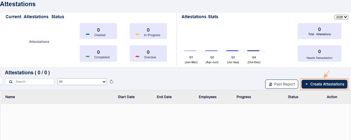 Create Attestations button