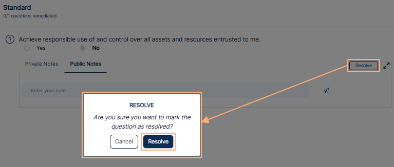 Resolving flagged response