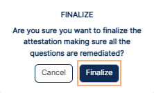 Confirming attestation finalization