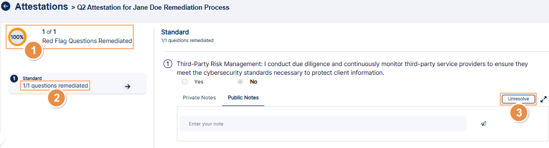 Unresolve button label