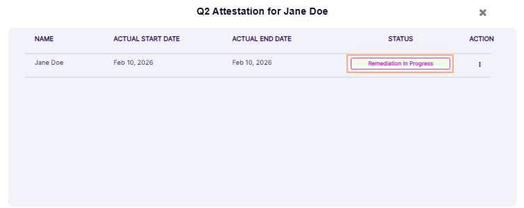 Remediation In Progress option