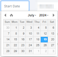 Start Date filter