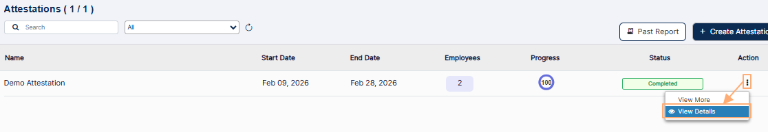View Details menu option