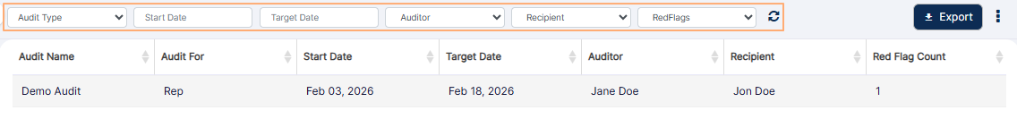 Grid view filter options