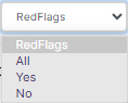 RedFlags dropdown