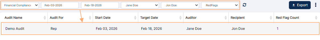 Report results in grid view