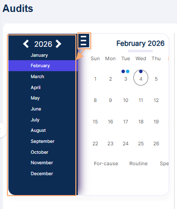 Expanded calendar view