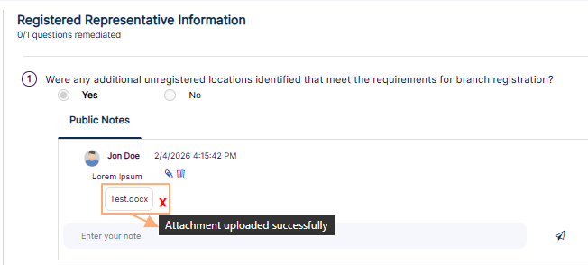 View of uploaded attachment