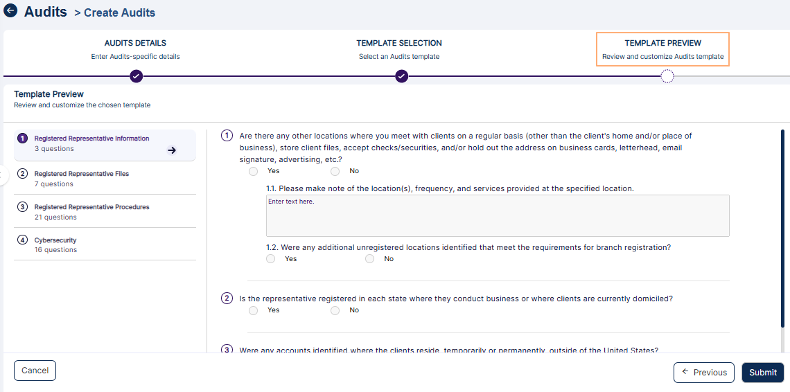Selected Template Preview