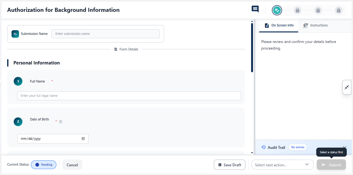 Certification Items edit page