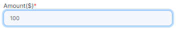 Amount($) field