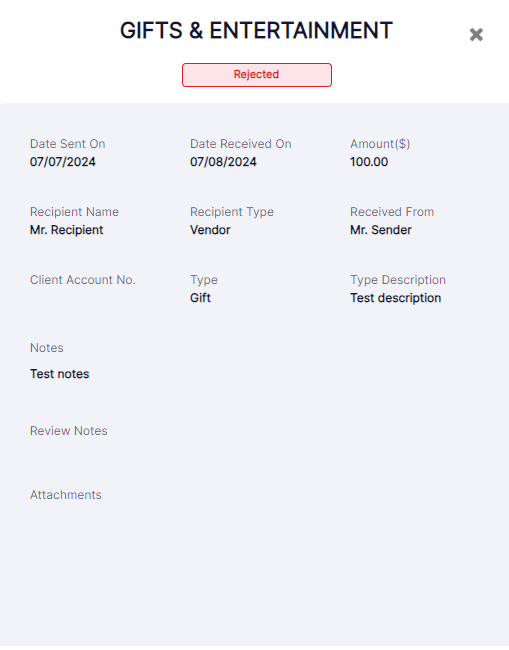 Dialog box loads after clicking on View More context menu option