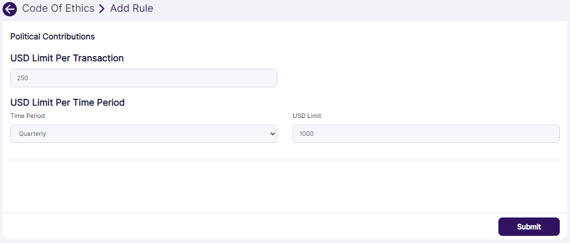 Adding rule for the Political Contributions module