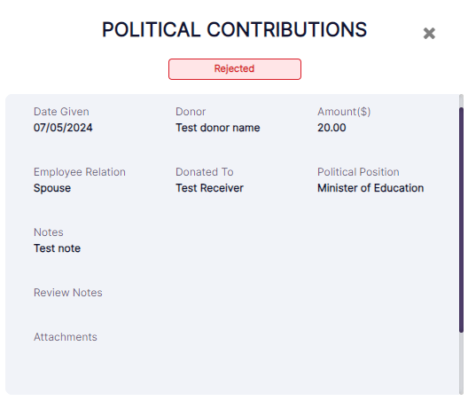 Dialog box loads after clicking on View More context menu option
