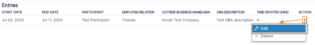 Edit context menu option