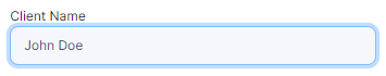 Client Name field