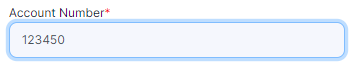 Account Number field