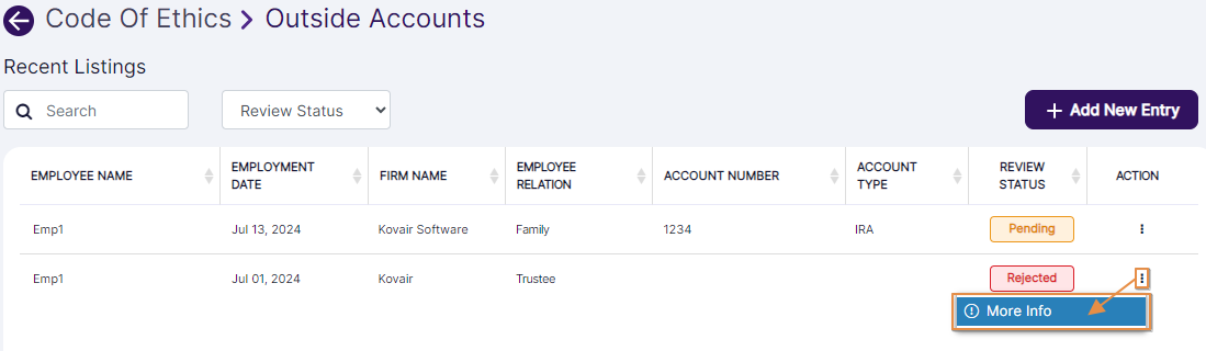 View More context menu option
