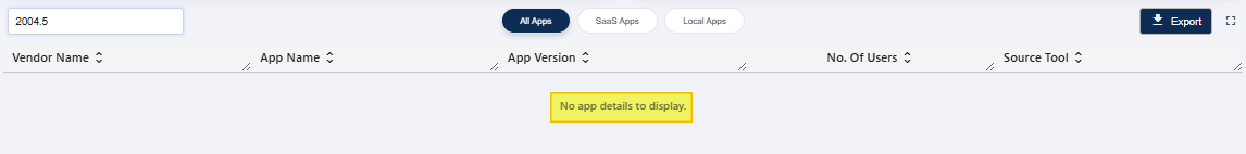 No matching records found