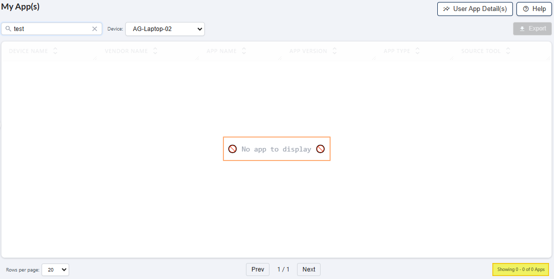 No matching records found