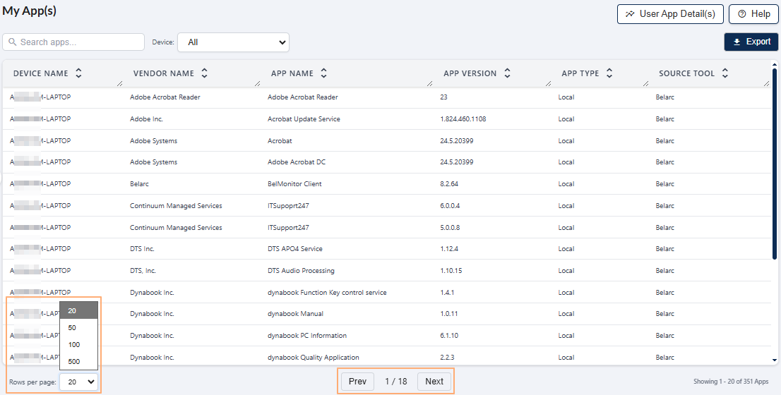 My App(s) navigation options