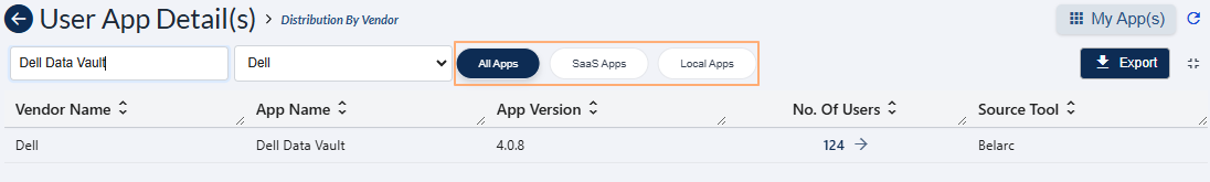 Tab selection options