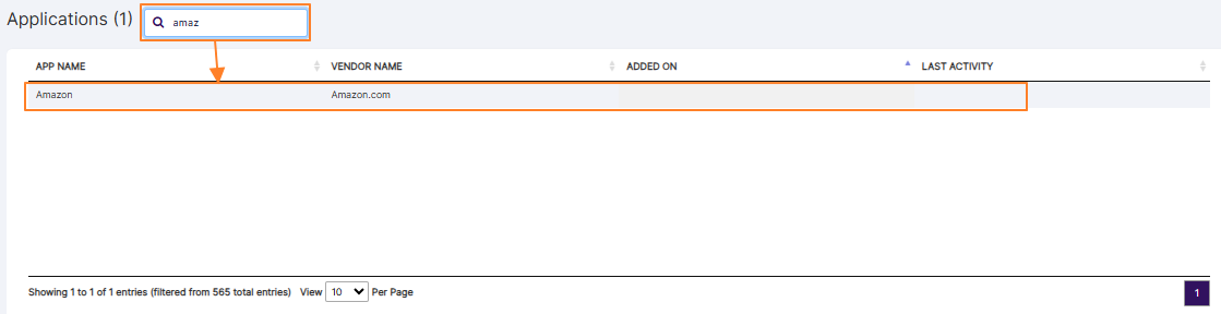 Searching for installed applications