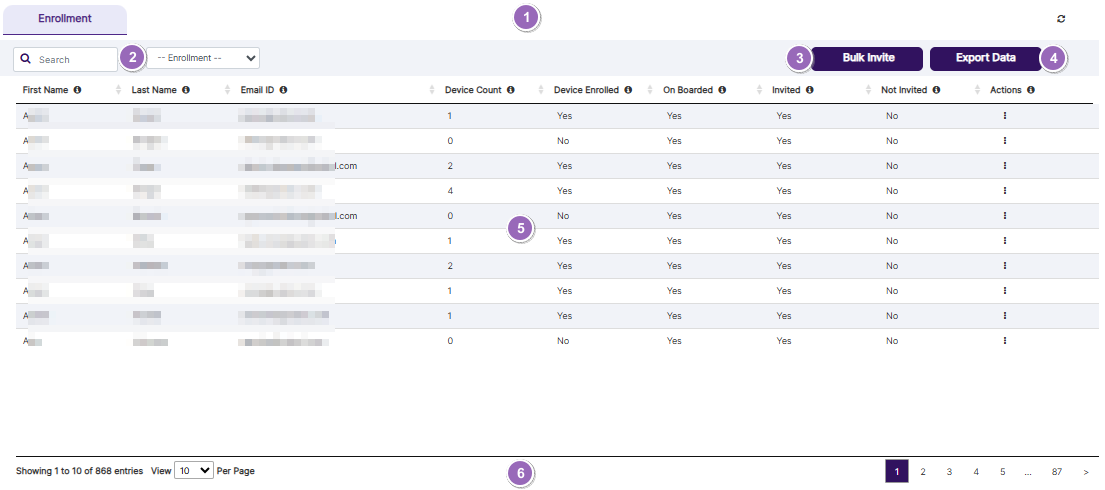 Understanding the Cyber Services page Enrollment tab