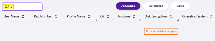 No matching records found