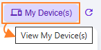 My Device(s) button and tooltip on hover