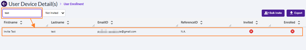 Using the search bar