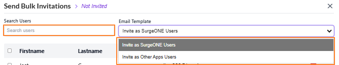 Options to filter users