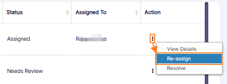 Row-context menu option label change