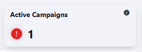 Viewing the Active Campaigns card