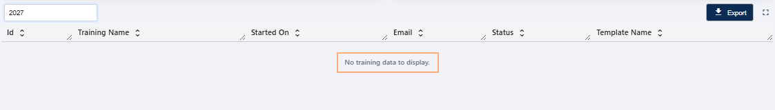 No matching records found