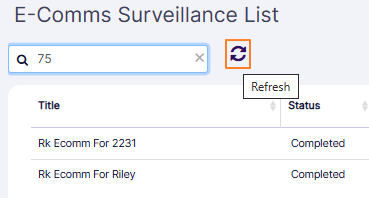 Option to refresh the list by removing any search input text