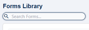 Search bar to find existing forms