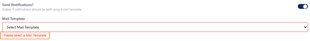 Field validations of Workflow Settings section