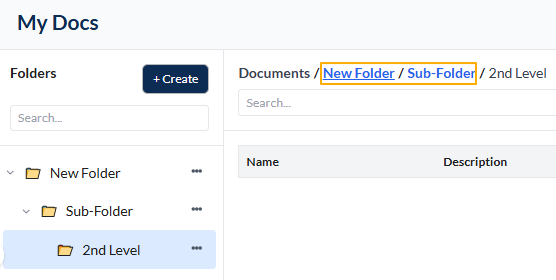 Breadcrumb navigation