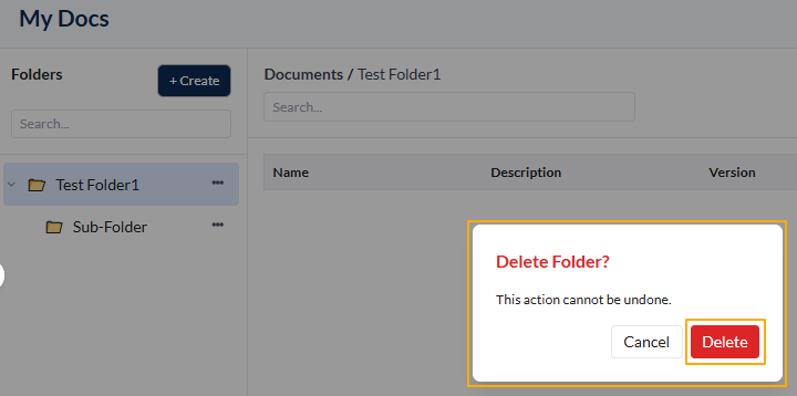 Fig: 29 - Deleting the folder