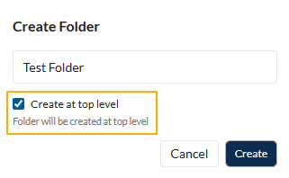 Fig: 8 - Checkbox to make main folder