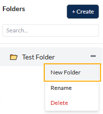 Fig: 19 - New Folder menu option
